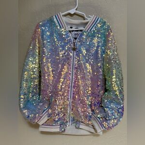 Lola + The Boys Sequin Rainbow Jacket